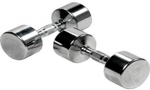 Virtuous chrome plated steel dumbell soft padded cushion handles